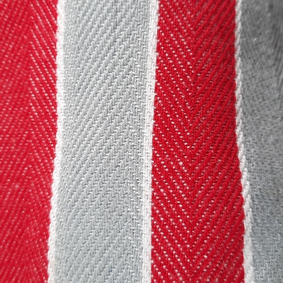 Cotton Kitchen Dish Towel Mabelle Red Gray Urban Farmhouse Design - Picture 6 of 6